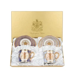 Royal Collection Shop Special Edition Lustre Purple And Blue Coffee Cup And Saucer* Cups & Saucers